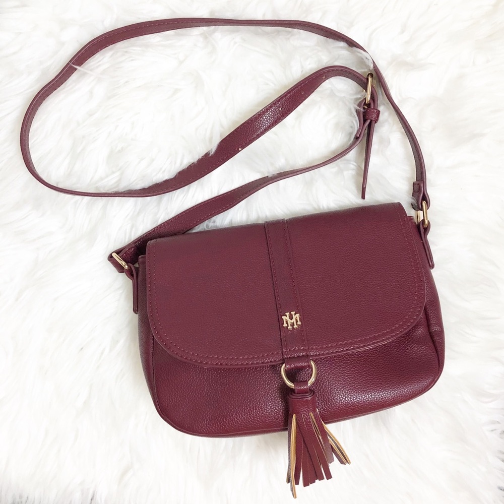 Mark & Hall Burgundy Tassel Crossbody Purse
